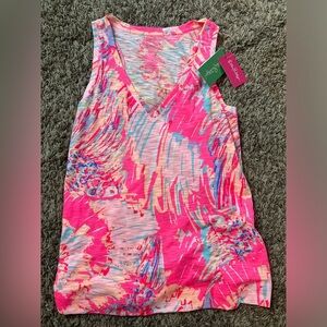 women’s NWT lilly pulitzer pink patterned tanktop
